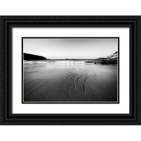 Tide Going Out Black Ornate Wood Framed Art Print with Double Matting by Aledanda
