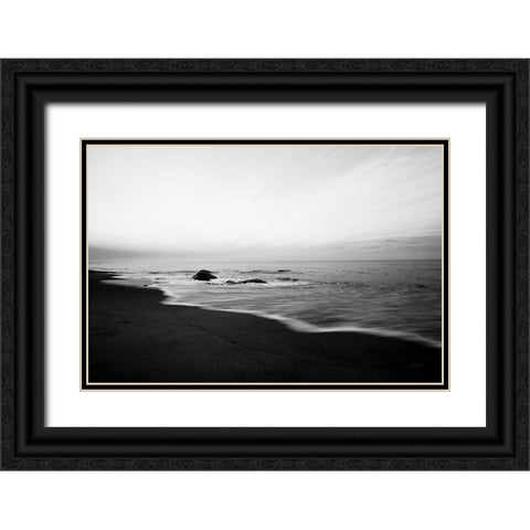 Tranquil Sands Black Ornate Wood Framed Art Print with Double Matting by Aledanda