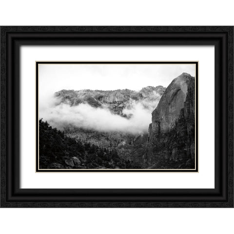 Heaps Canyon Black Ornate Wood Framed Art Print with Double Matting by Marshall, Laura