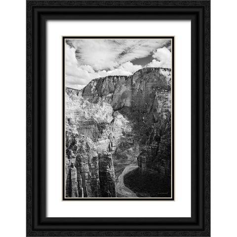 Scouts Landing II Black Ornate Wood Framed Art Print with Double Matting by Marshall, Laura