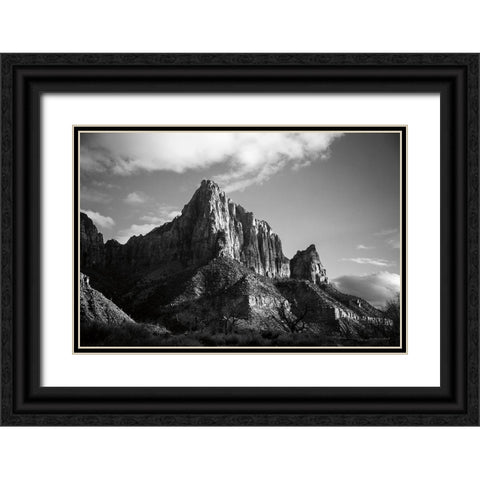 The Watchman I Black Ornate Wood Framed Art Print with Double Matting by Marshall, Laura