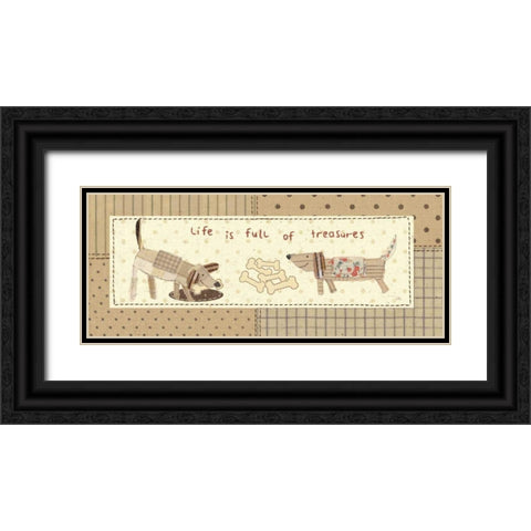 Walk in the Park II Black Ornate Wood Framed Art Print with Double Matting by Pela Studio