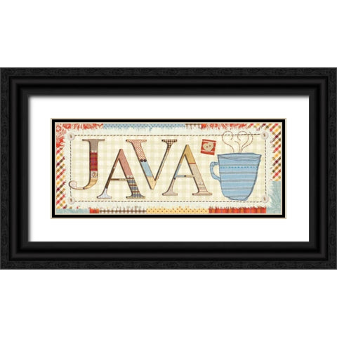Patchwork Cafe II Black Ornate Wood Framed Art Print with Double Matting by Pela Studio