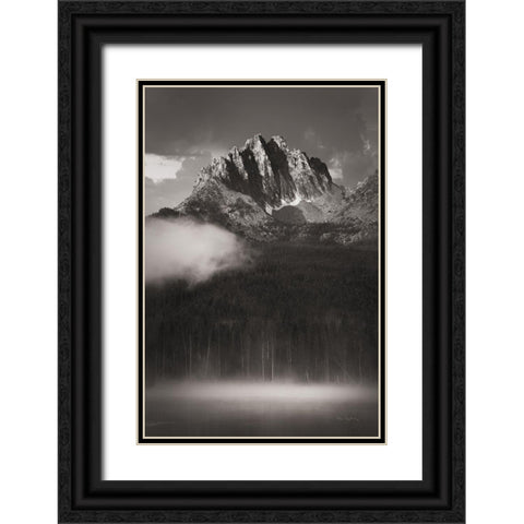 Little Redfish Lake Mist I Black Ornate Wood Framed Art Print with Double Matting by Majchrowicz, Alan