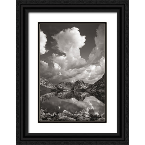 Sawtooth Lake Reflection II Black Ornate Wood Framed Art Print with Double Matting by Majchrowicz, Alan