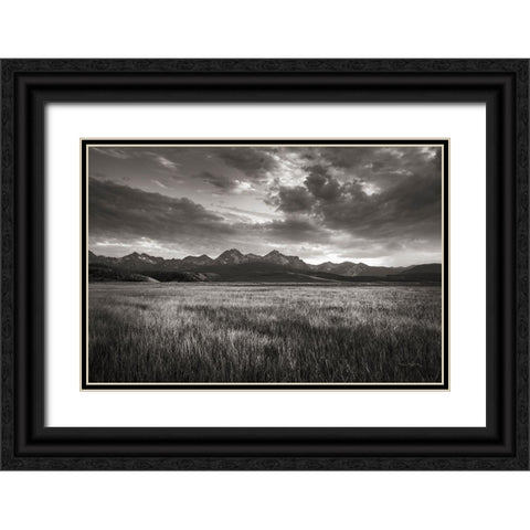 Stanley Basin Sawtooth Mountains Idaho Black Ornate Wood Framed Art Print with Double Matting by Majchrowicz, Alan