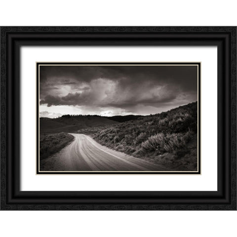 Stanley Basin Road Black Ornate Wood Framed Art Print with Double Matting by Majchrowicz, Alan