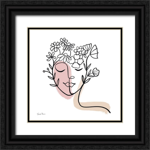Face of Spring II Black Ornate Wood Framed Art Print with Double Matting by Zaman, Farida