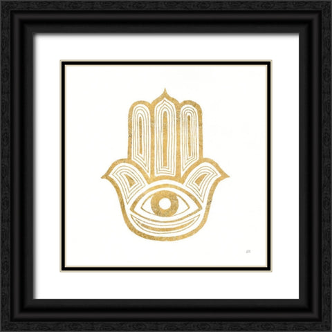 Hamsa IV Black Ornate Wood Framed Art Print with Double Matting by Paschke, Chris