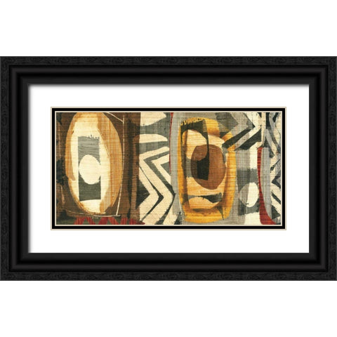 Graphic Abstract II Black Ornate Wood Framed Art Print with Double Matting by Wild Apple Portfolio