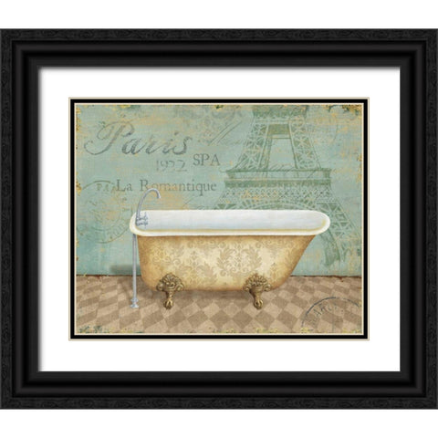 Voyage Romantique Bath I Black Ornate Wood Framed Art Print with Double Matting by Brissonnet, Daphne