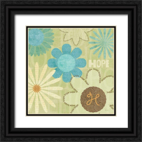 Say it with Flowers I Black Ornate Wood Framed Art Print with Double Matting by Charron, Veronique