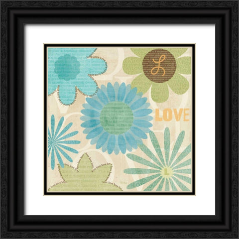 Say it with Flowers II Black Ornate Wood Framed Art Print with Double Matting by Charron, Veronique