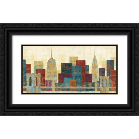 Majestic City Black Ornate Wood Framed Art Print with Double Matting by Mullan, Michael