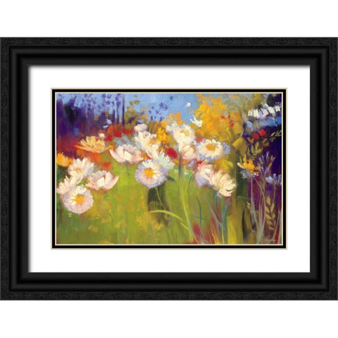 Contemporary Meadow Black Ornate Wood Framed Art Print with Double Matting by Rowan, Carol