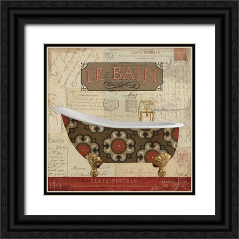 Postcard bath I Black Ornate Wood Framed Art Print with Double Matting by Pela Studio