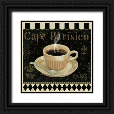 Cafe Parisien I Black Ornate Wood Framed Art Print with Double Matting by Brissonnet, Daphne