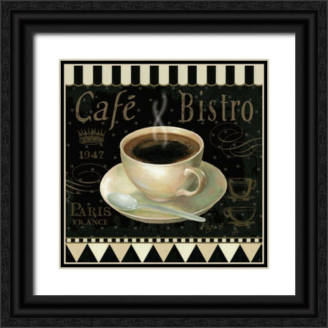 Cafe Parisien IV Black Ornate Wood Framed Art Print with Double Matting by Brissonnet, Daphne