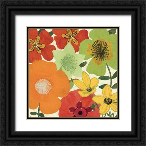 Garden Brights I Black Ornate Wood Framed Art Print with Double Matting by Pela Studio