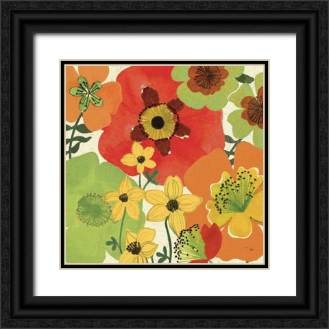 Garden Brights II Black Ornate Wood Framed Art Print with Double Matting by Pela Studio