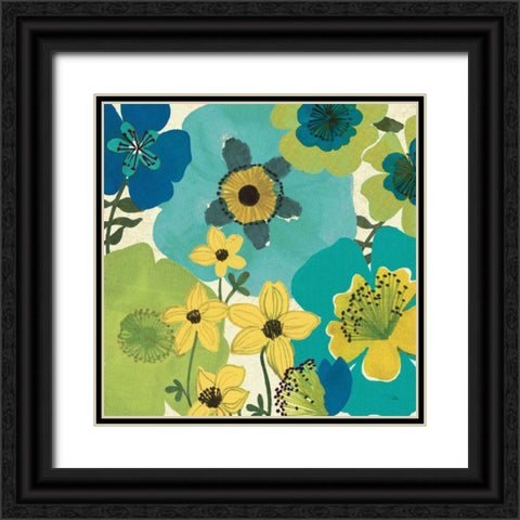 Garden Brights Cool IV Black Ornate Wood Framed Art Print with Double Matting by Pela Studio