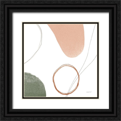 Threads of Motion II Warm Crop Black Ornate Wood Framed Art Print with Double Matting by Nai, Danhui