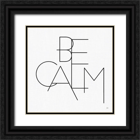 Calm I White Black Ornate Wood Framed Art Print with Double Matting by Aiken, Jess