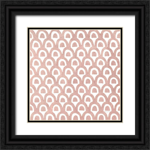 Simply Elegant XII Rose Gold Crop Black Ornate Wood Framed Art Print with Double Matting by Green, Nancy