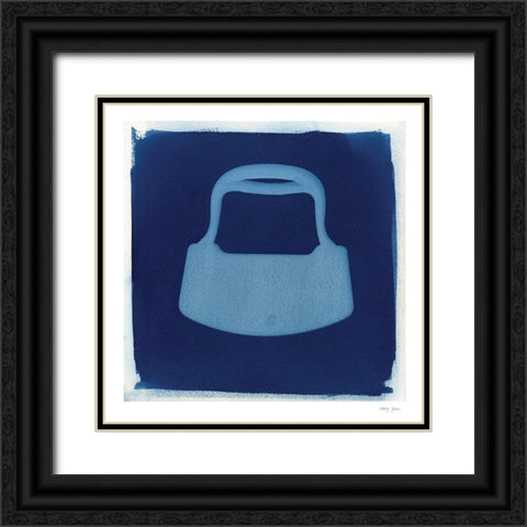 Cyanotype Kitchen IV Black Ornate Wood Framed Art Print with Double Matting by Green, Nancy