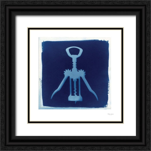 Cyanotype Kitchen V Black Ornate Wood Framed Art Print with Double Matting by Green, Nancy