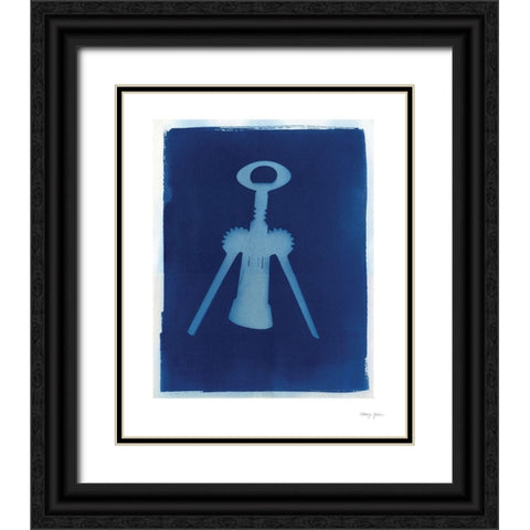 Cyanotype Kitchen VI Black Ornate Wood Framed Art Print with Double Matting by Green, Nancy