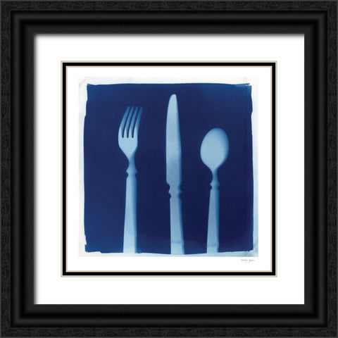 Cyanotype Kitchen VIII Black Ornate Wood Framed Art Print with Double Matting by Green, Nancy