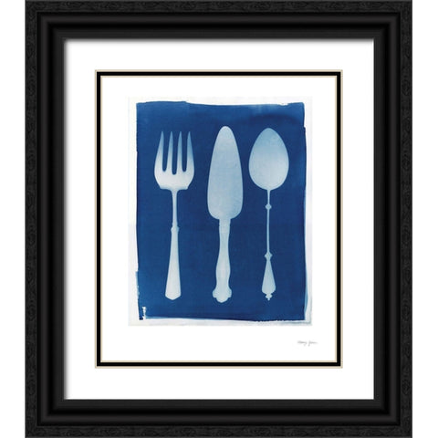 Cyanotype Kitchen XI Black Ornate Wood Framed Art Print with Double Matting by Green, Nancy