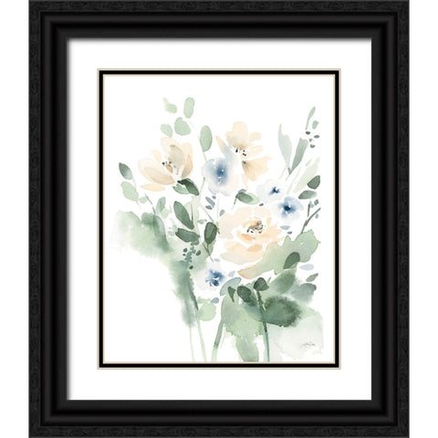 Summer Wildflowers II Black Ornate Wood Framed Art Print with Double Matting by Pete, Katrina