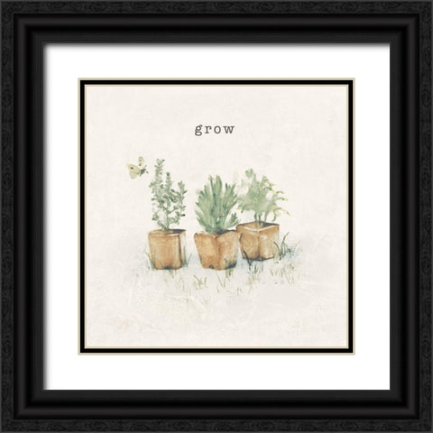 Garden Plants Black Ornate Wood Framed Art Print with Double Matting by Blum, Cheri