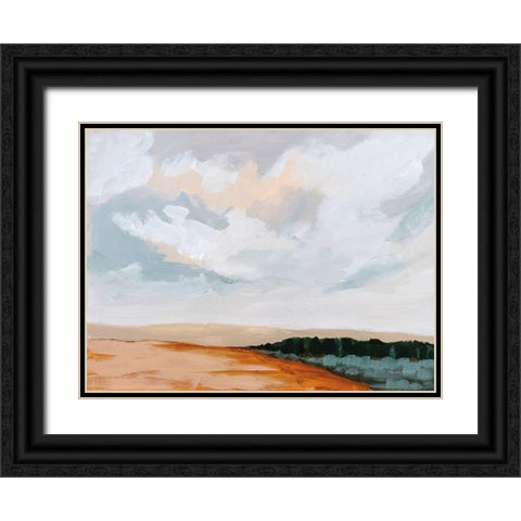 Treeline Black Ornate Wood Framed Art Print with Double Matting by Munger, Pamela