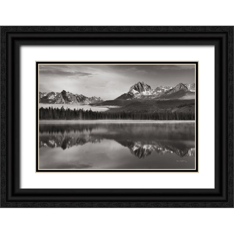 Little Redfish Lake Sawtooth National Recreation Area Idaho Black Ornate Wood Framed Art Print with Double Matting by Majchrowicz, Alan