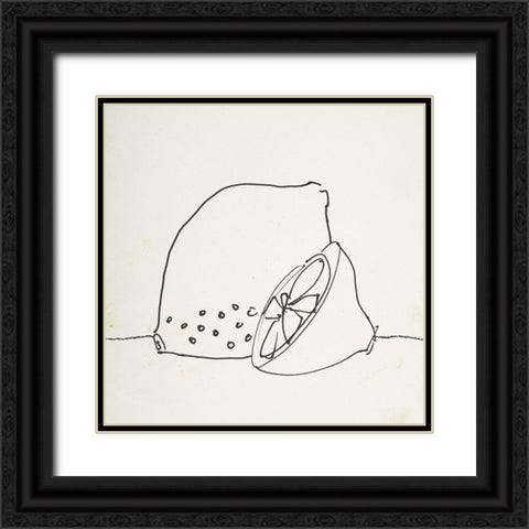 Lovely Lemons I Black Ornate Wood Framed Art Print with Double Matting by Wild Apple Portfolio