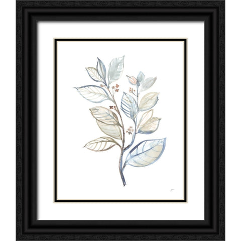 Cottage Leaves II Black Ornate Wood Framed Art Print with Double Matting by Panganiban, Karyn