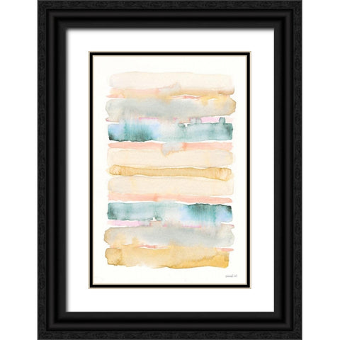 Boho Tropical Abstract II Black Ornate Wood Framed Art Print with Double Matting by Nai, Danhui
