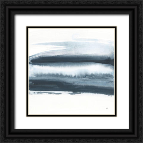Waterway Minimalism I Black Ornate Wood Framed Art Print with Double Matting by Paschke, Chris