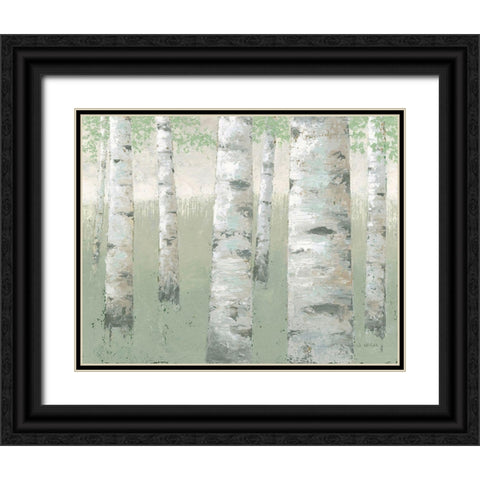 Spring Birch Black Ornate Wood Framed Art Print with Double Matting by Wiens, James