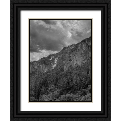 Scenic Landscape III BW Crop III Black Ornate Wood Framed Art Print with Double Matting by Eichman, Andre