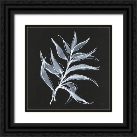 White Fern I Black Ornate Wood Framed Art Print with Double Matting by Paschke, Chris