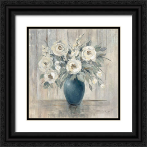 Gray Barn Floral Black Ornate Wood Framed Art Print with Double Matting by Vassileva, Silvia