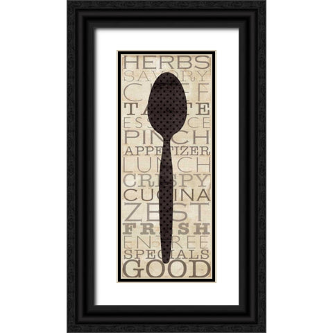 Kitchen Words II Black Ornate Wood Framed Art Print with Double Matting by Pela Studio