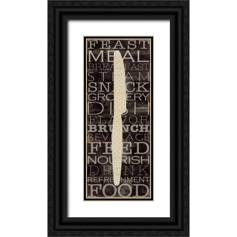 Kitchen Words III Black Ornate Wood Framed Art Print with Double Matting by Pela Studio