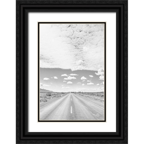 Tres Hermanas Clouds Black Ornate Wood Framed Art Print with Double Matting by Larson, Nathan