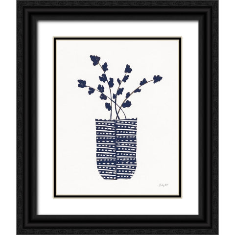 Shadow Vessel I Navy Black Ornate Wood Framed Art Print with Double Matting by Prahl, Courtney