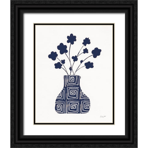 Shadow Vessel II Navy Black Ornate Wood Framed Art Print with Double Matting by Prahl, Courtney